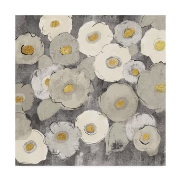 Silvia Vassileva 'Bohemian Bouquet Iii Neutral' Canvas Art, 24x24, Trademark Fine Art, Mfr#: WAP06889-C2424GG